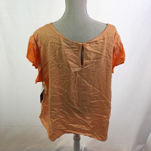 A.n.a Tie dye ruffle blouse orange XL - Picture 14 of 16